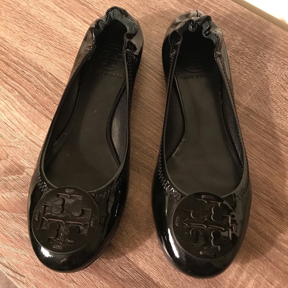 Tory Burch Shoes - Tory Burch Women’s Black Reva Patent Leather Ballet Flats